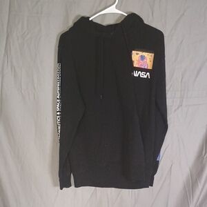 Hyper Space Black Hoodie with Graphic Design